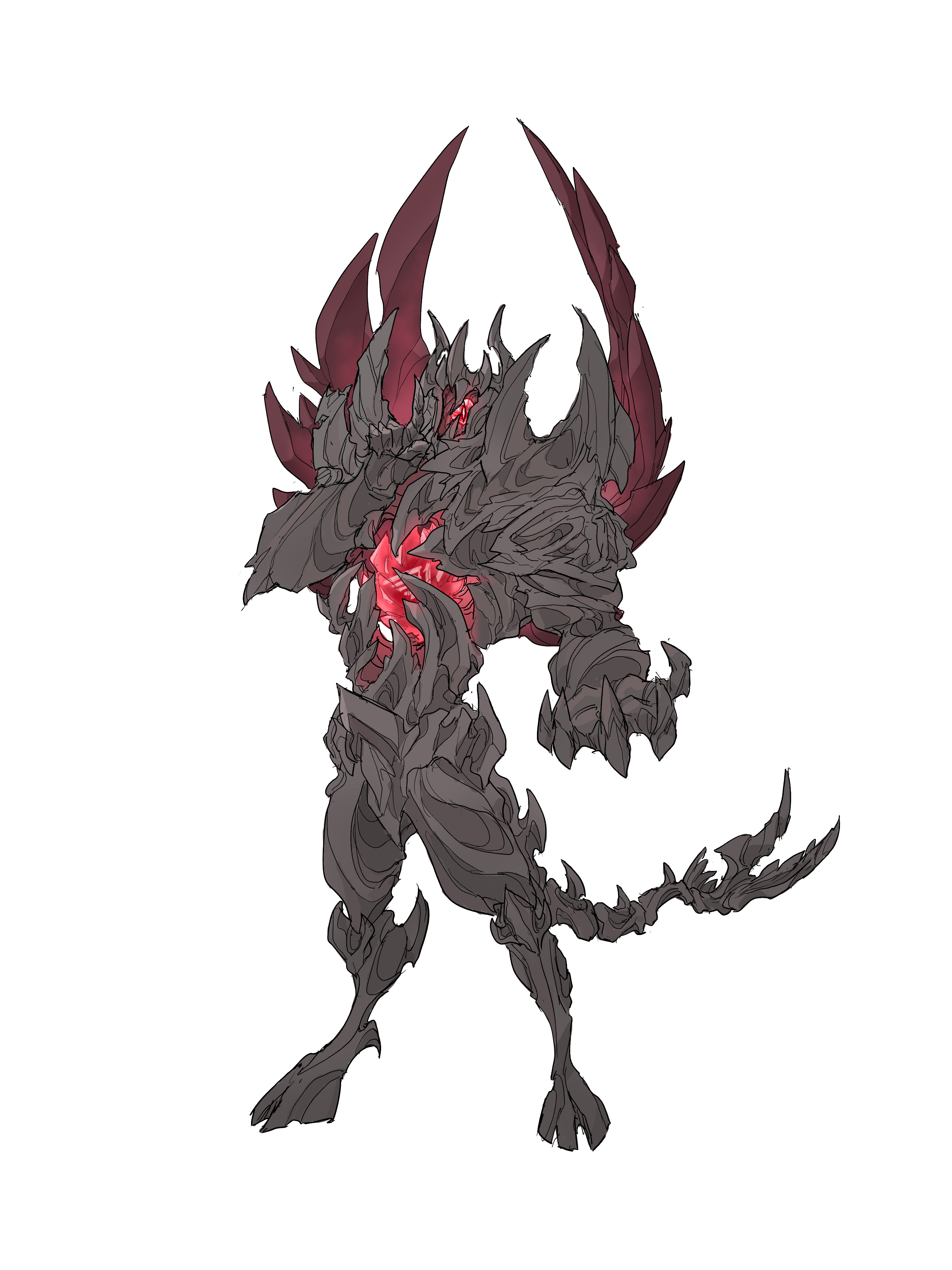 지난번에 석상 느낌으로 그렸었고 이번엔 개인적으로 좋아하는 새로운 컨셉