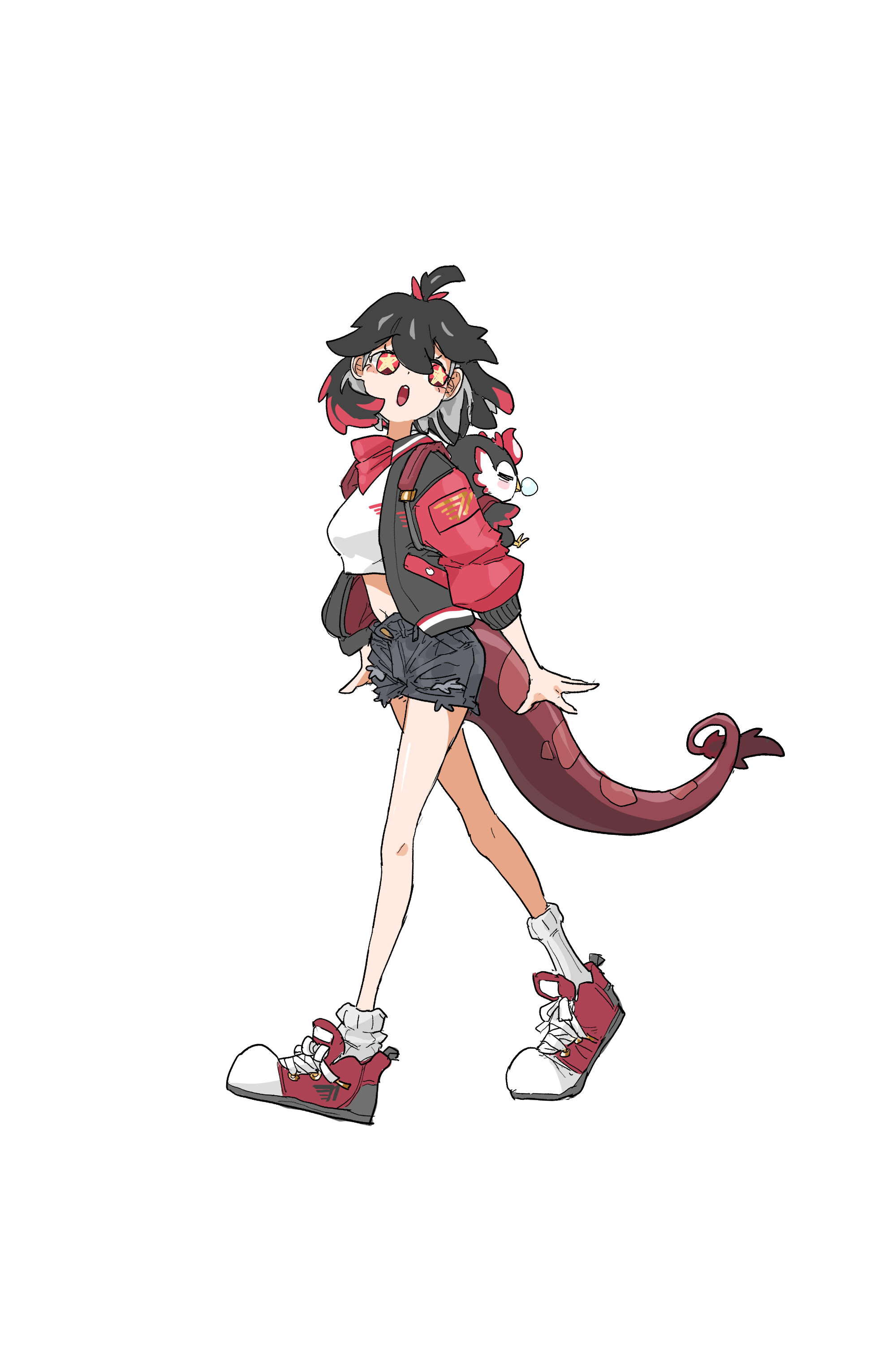 코스플레이어 니코같은 분위기의 컨셉이 좋아서 가벼운 팬걸 컨셉으로