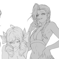 그웬, 징크스 스케치 끝나간다