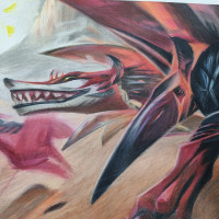 최애캐 그려봤어요!