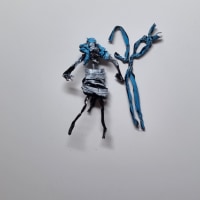 A Gwen made from bread ties
