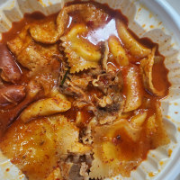 빈속에 마라엽떡오리지널먹기