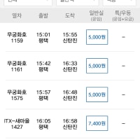 아아 무궁화호가 문제에요