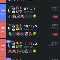 부캐 배치근황