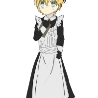 그림초보의 지난번에 올린 자캐 쇼타 메이드 채색 끝!