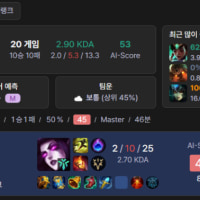 진짜 수준떨어진다 마스터