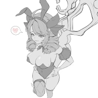 Bunny Gwen goes bang