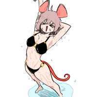 Dropping off some art for the first time in ages! (It’s a bikini.)