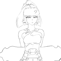 K/DAアカリ描いてるところ
